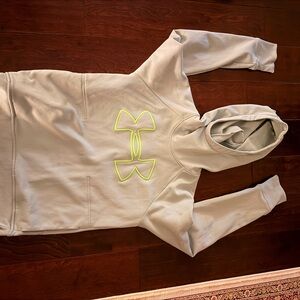 Under Armour Light blue Hoodie with Neon green Logo